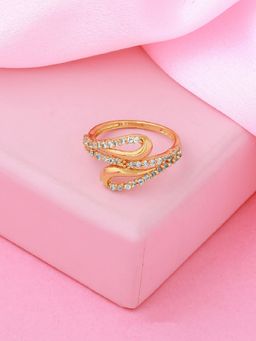 Estele - Gold Plated CZ Beautiful Ring for Women